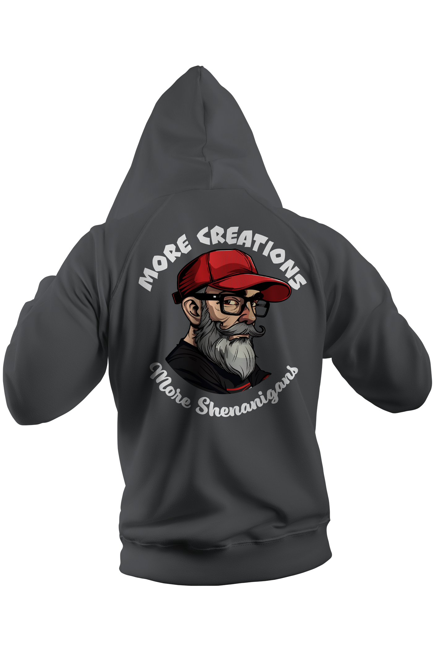 Dork Depot: Zip up hoodie Caricature back