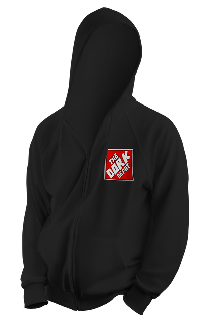 Dork Depot: Zip up hoodie Caricature back